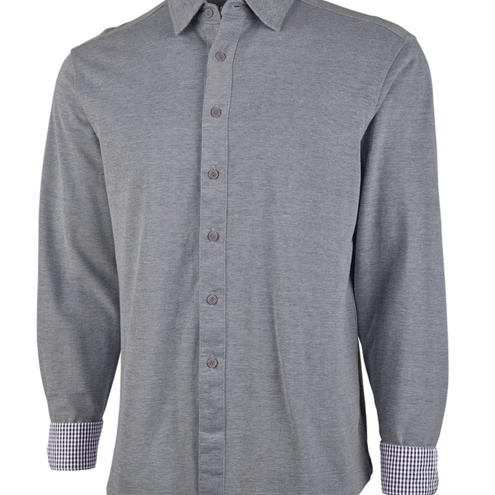 Charles River Apparel Men's Gray Casual Button-Down Shirt